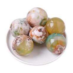 4 Sizes of Green Sakura Agate Crystal Sphere Balls Wholesale 123104000