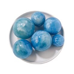 5 Sizes of Blue Aquamarine Crystal Sphere Balls Wholesale 123095000