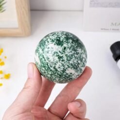 5pcs 5-5.5cm Green Jade Crystal Sphere Balls Wholesale 123127000-1