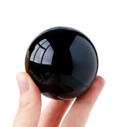 5pcs 8cm Black Obsidian Crystal Sphere Balls with Base Wholesale 123134000