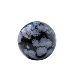 5pcs 8cm Black White Snowflake Obsidian Crystal Sphere Balls Wholesale 123143000