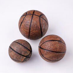 5pcs 8cm Brown Agate Crystal Sphere Basketball Wholesale 123116000-1