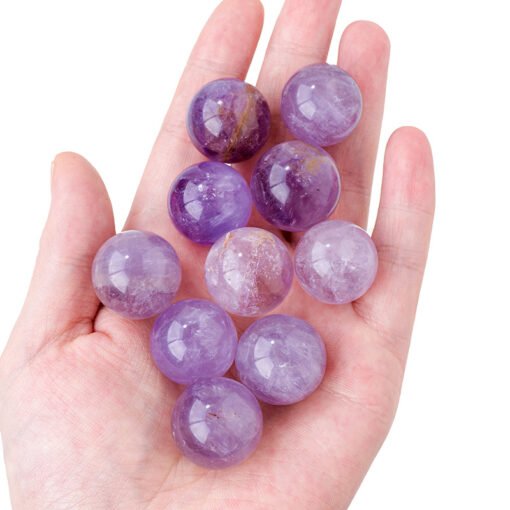 5pcs Brazil Amethyst 2cm Crystal Sphere Balls Wholesale 123033000