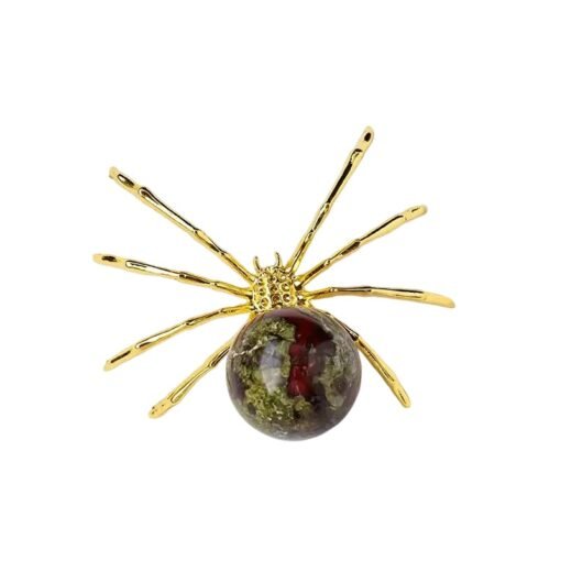 5pcs Green Dragons Blood Jasper Crystal Animal,Crystal Animal Crystal Spider Wholesale 141004002