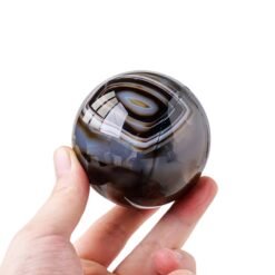 6 Sizes of Black White Agate Crystal Sphere Balls Wholesale 123062000-1