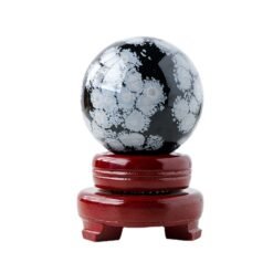 6 Sizes of White Black Snowflake Obsidian Crystal Sphere Balls Wholesale 123061000