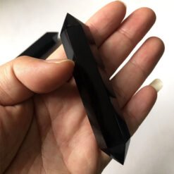 10 Sizes of Black Obsidian Double-Terminated Crystal Point Wholesale 102202000