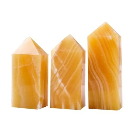 10 Sizes of Yellow Topaz 4-sided Crystal Tower Pillar Wholesale 102152000-2