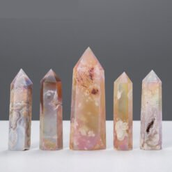 1kg Pink Aura Agate Crystal Tower Pillar Wholesale 102134000