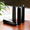 2 Sizes of Black Obsidian Crystal Tower Pillar Wholesale 102120000-1