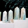 2 Sizes of Blue Amazonite Crystal Tower Pillar Wholesale 102125000-1