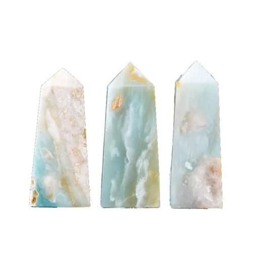 2 Sizes of Blue Amazonite Crystal Tower Pillar Wholesale 102125000-3