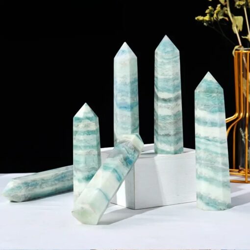 2 Sizes of Blue Sodalite Hackmanite Crystal Tower Pillar Wholesale 102178000-2