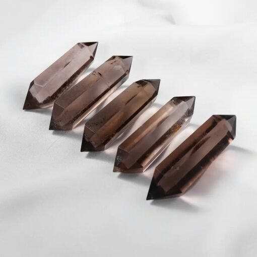 2 Sizes of Brown Tea Quartz Double-Terminated Crystal Point Wholesale 102221000-2