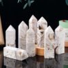 2 Sizes of Crazy White Agate Crystal Tower Pillar Wholesale 102108000-2