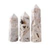 2 Sizes of Crazy White Agate Crystal Tower Pillar Wholesale 102108000-3