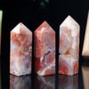 2 Sizes of Natural Red Agate 4-sided Crystal Tower Pillar Wholesale 102129000