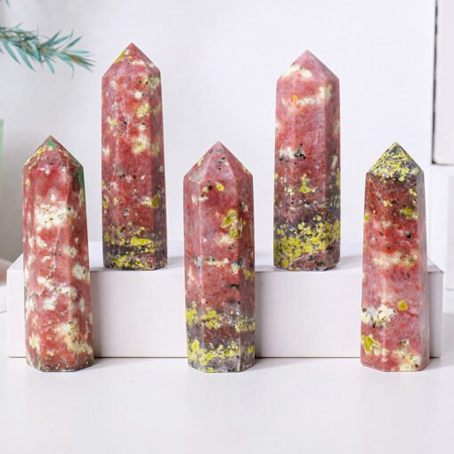 2 Sizes of Pink Peach Blossom Tourmaline Crystal Tower Pillar Wholesale 102069000-2