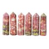 2 Sizes of Pink Peach Blossom Tourmaline Crystal Tower Pillar Wholesale 102069000-3