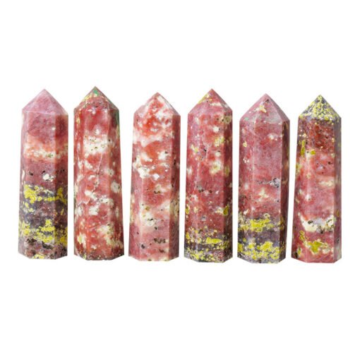 2 Sizes of Pink Peach Blossom Tourmaline Crystal Tower Pillar Wholesale 102069000-3