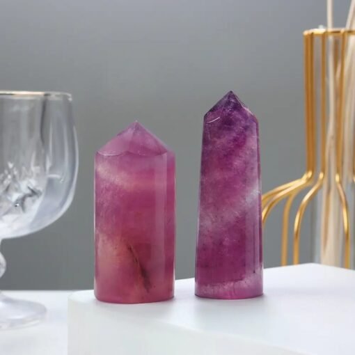 2 Sizes of Purple Fluorite small Crystal Tower Pillar Wholesale 102172000