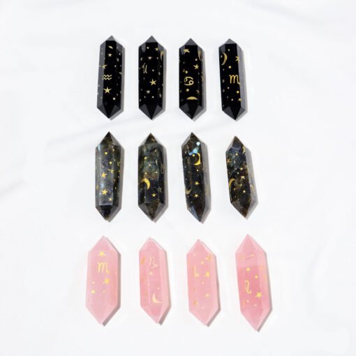 3 Sizes of Black Obsidian Double-Terminated Crystal Point Wholesale 102211000-2