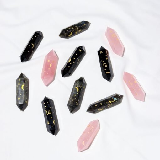 3 Sizes of Black Obsidian Double-Terminated Crystal Point Wholesale 102211000-3