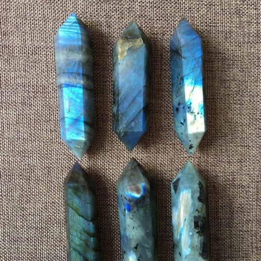 3 Sizes of Blue  Labradorite  Double-Terminated Crystal Point Wholesale - Image 3