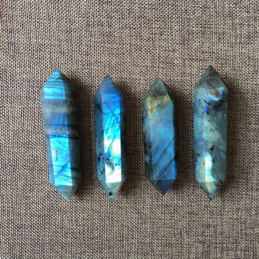 3 Sizes of Blue Labradorite Double-Terminated Crystal Point Wholesale 102209000