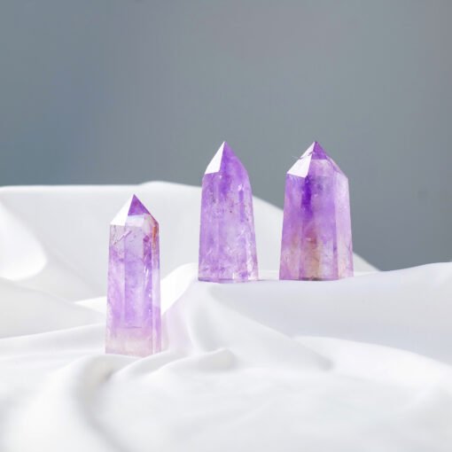 3 Sizes of Brazilian Purple Amethyst Crystal Tower Pillar Wholesale 102103000-1