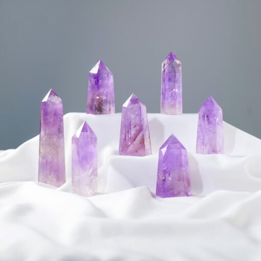 3 Sizes of Brazilian Purple Amethyst Crystal Tower Pillar Wholesale 102103000-3