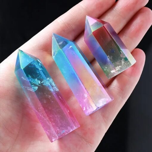 3 Sizes of Colorful Aura Quartz Crystal Tower Pillar Wholesale 102087000