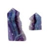 3 Sizes of Colorful Fluorite Four-sided Crystal Tower Pillar with Natural Stone Skin Wholesale 102068000--3