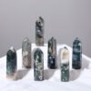 3 Sizes of Green Agate Crystal Tower Pillar Wholesale 102084000-2