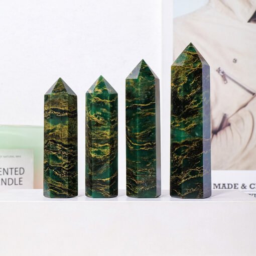 3 Sizes of Green Emerald Crystal Tower Pillar Wholesale 102046000