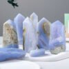 3 Sizes of Natural Blue Lace Agate Crystal Tower Pillar Wholesale 102118000-2