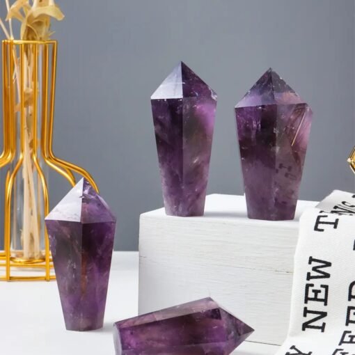 3 Sizes of Purple Amethyst Small Crystal Tower Pillar Wholesale 102174000-1