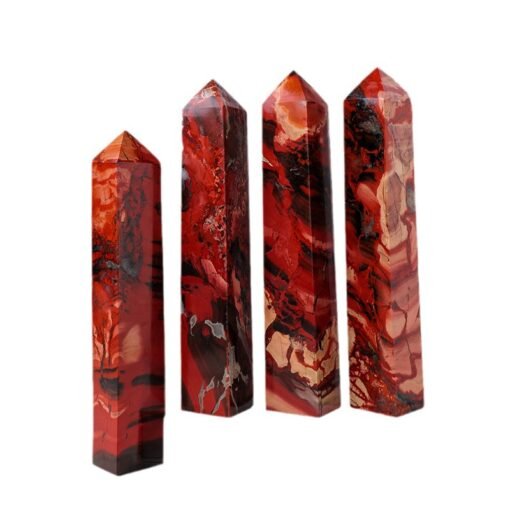 3 Sizes of Red Black Jasper Crystal Tower Pillar Wholesale 102126000-3