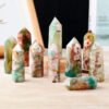 3 Szies of Green Sakura Agate Crystal Tower Pillar Wholesale 102079000-1