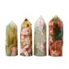 3 Szies of Green Sakura Agate Crystal Tower Pillar Wholesale 102079000-3