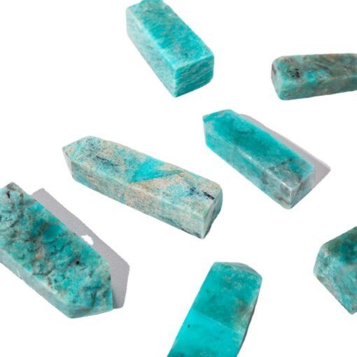 4 Sizes of Blue Amazonite 4-Sides Crystal Tower Pillar Wholesale 102096000-3