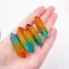 4 Sizes of Colorful Aura Quartz Double-Terminated Crystal Point Wholesale 102205000-3