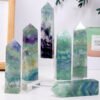 4 Sizes of Colorful Feather Fluorite Crystal Tower Pillar Wholesale 102112000-1