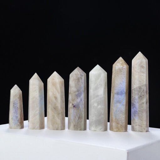 4 Sizes of Gray Moonstone Crystal Tower Pillar Wholesale 102034000