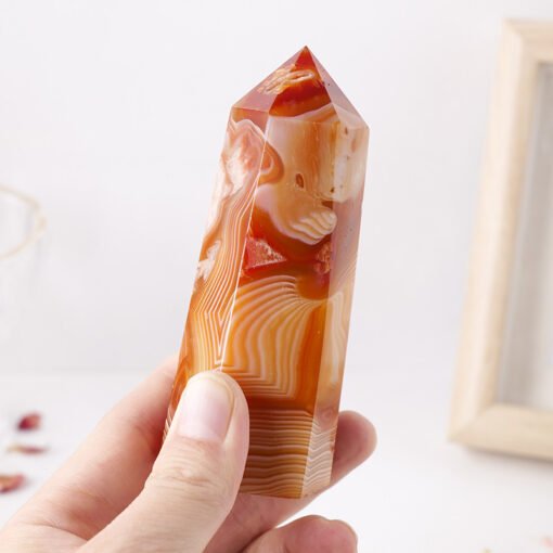 4 Sizes of Natural Red Agate Crystal Tower Pillar Wholesale 102098000-1