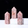 4 Sizes of Pink Agate Crystal Tower Pillar Wholesale 102110000-1