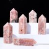 4 Sizes of Pink Agate Crystal Tower Pillar Wholesale 102110000-2