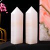 4 Sizes of Pink Calcite 4-sided Crystal Tower Pillar Wholesale 102165000-1