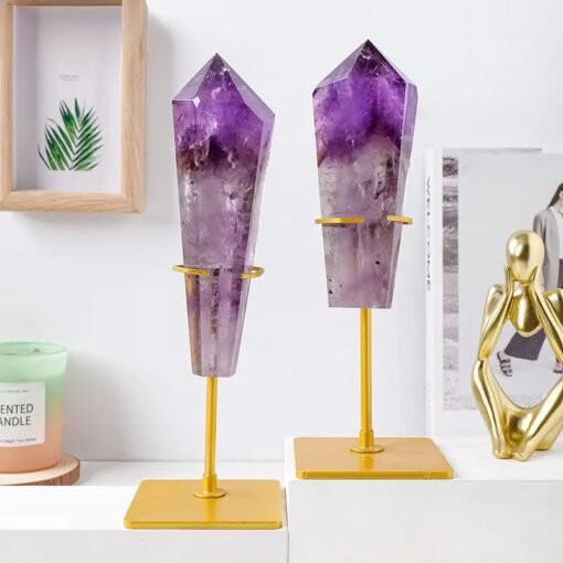 4 Sizes of Purple Brazilian Amethyst Crystal Tower Pillar with Base Wholesale 102060000-2