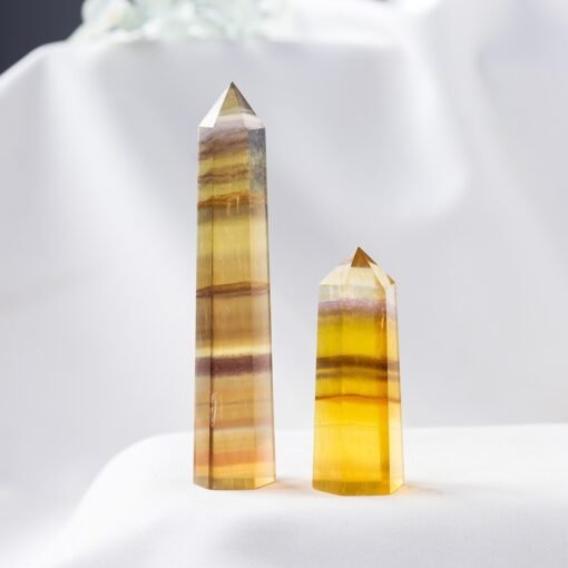 4 Sizes of Yellow Fluorite Crystal Tower Pillar Wholesale 102024000